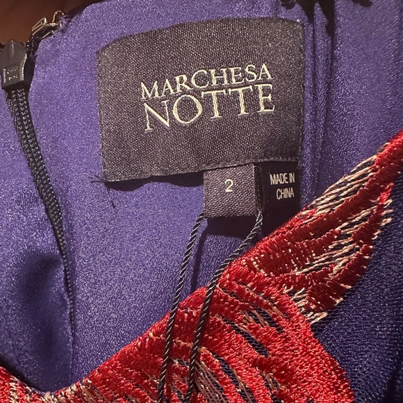 Marchesa Notte Embroidered Floral High
Low Dress sz 2 - Picture 12 of 14
